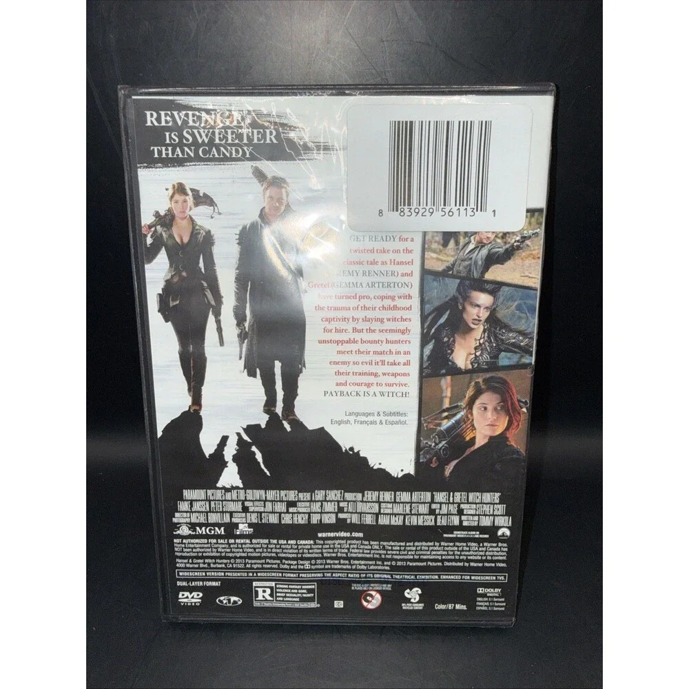 Hansel and Gretel: Witch Hunters (DVD, 2013) Jeremy Renner Free Ship New Sealed